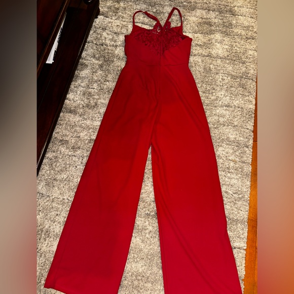 Elegant Red Women's Pants - Picture 7 of 8